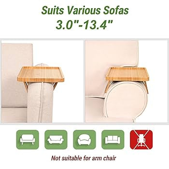 Bamboo Sofa Arm Tray Table