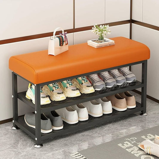 Hallway Shoe Rack with Padded seating