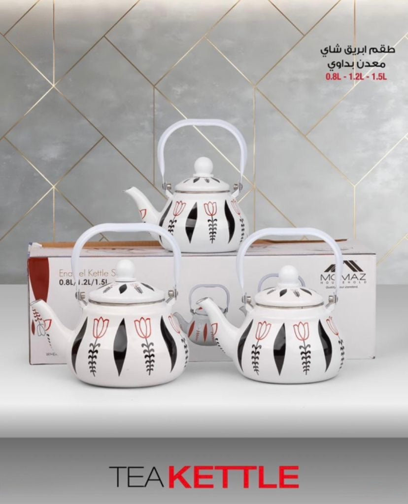Traditional Bedouin Metal Teapot Set – 3 Sizes