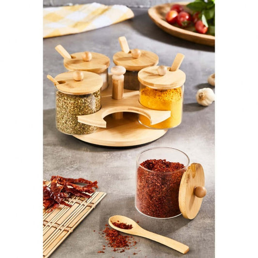 Spice Rack With Jars (Set 11Pcs)