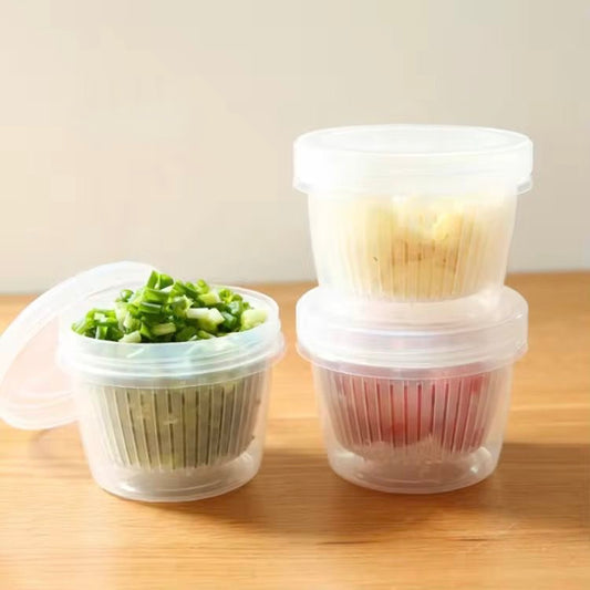 Multi-Purpose Plastic Tupperware with Strainer & Lid