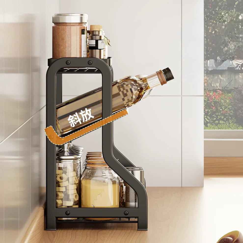 Heavy-Duty Gold Kitchen Organizer Rack