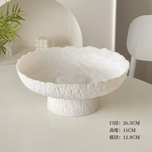 Decorative Glass Plate with Base – For Serving & Table Display