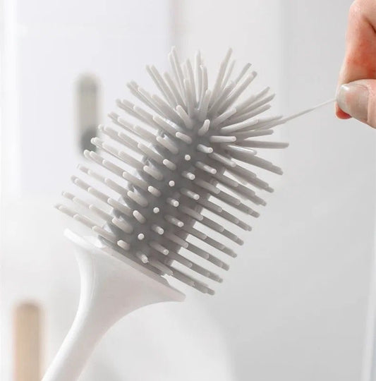 Silicone Bathroom Brush with Wall Mount Option