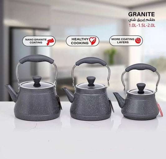 3-Piece Granite Teapot Set