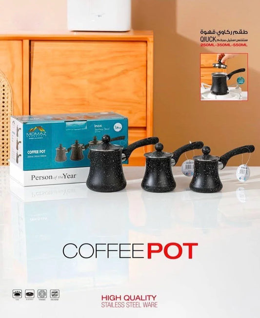 Granite Stainless Steel Turkish Coffee Pot Set