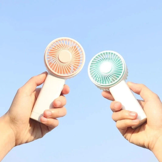 Compact Rechargeable Handheld Fan with Light – Portable & Stylish