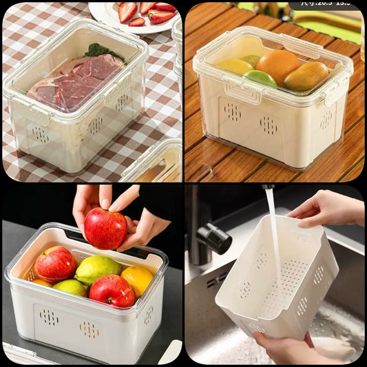 Refrigerator Organizer with Strainer – 2.5L Capacity