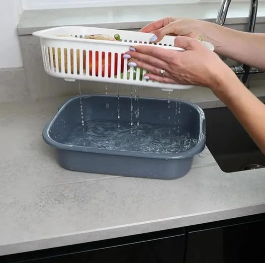 Plastic Vegetable and Fruit Colander – 37.5x26.5x8.5 cm