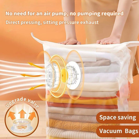 Reusable Vacuum Storage Bag – No Pump Needed