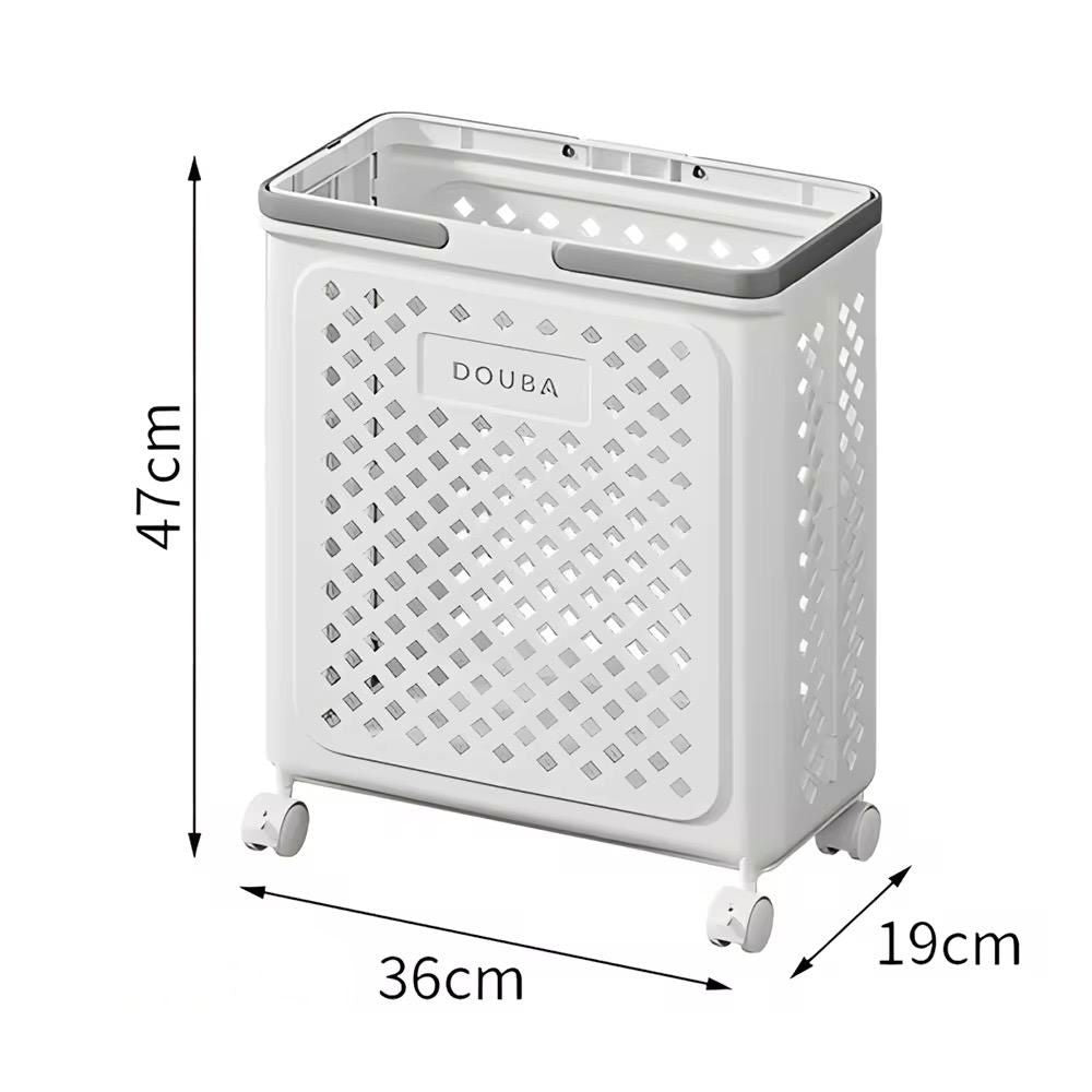 Foldable Laundry Basket with Wheels