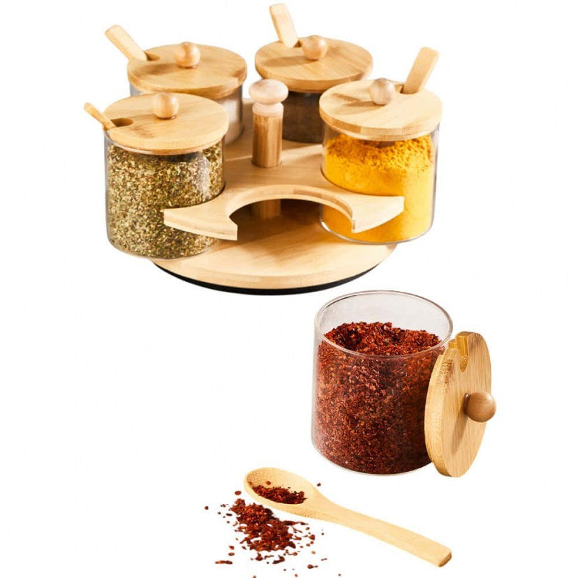 Spice Rack With Jars (Set 11Pcs)