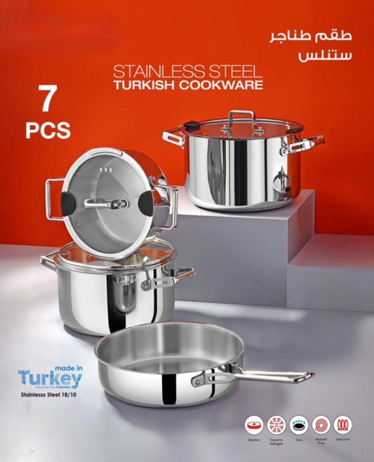 7-Piece Turkish Cookware Set by Hascevher