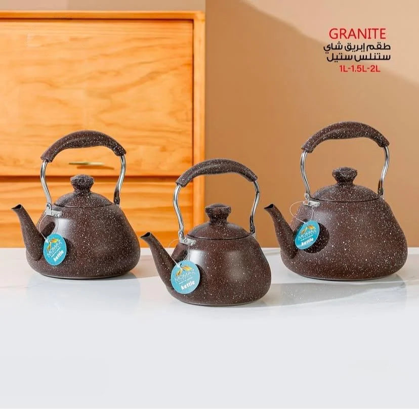 Stainless Steel Granite Teapot Set