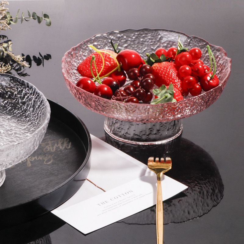 Decorative Glass Plate with Base – For Serving & Table Display