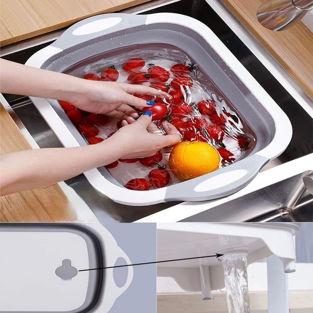 Plastic Chopping Tray with Silicone Edges
