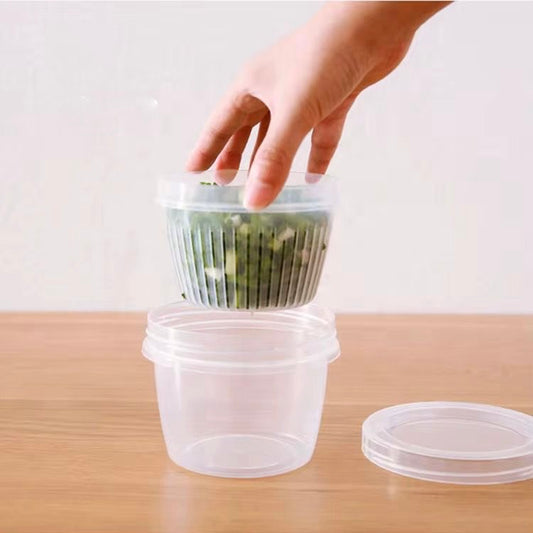 Multi-Purpose Plastic Tupperware with Strainer & Lid