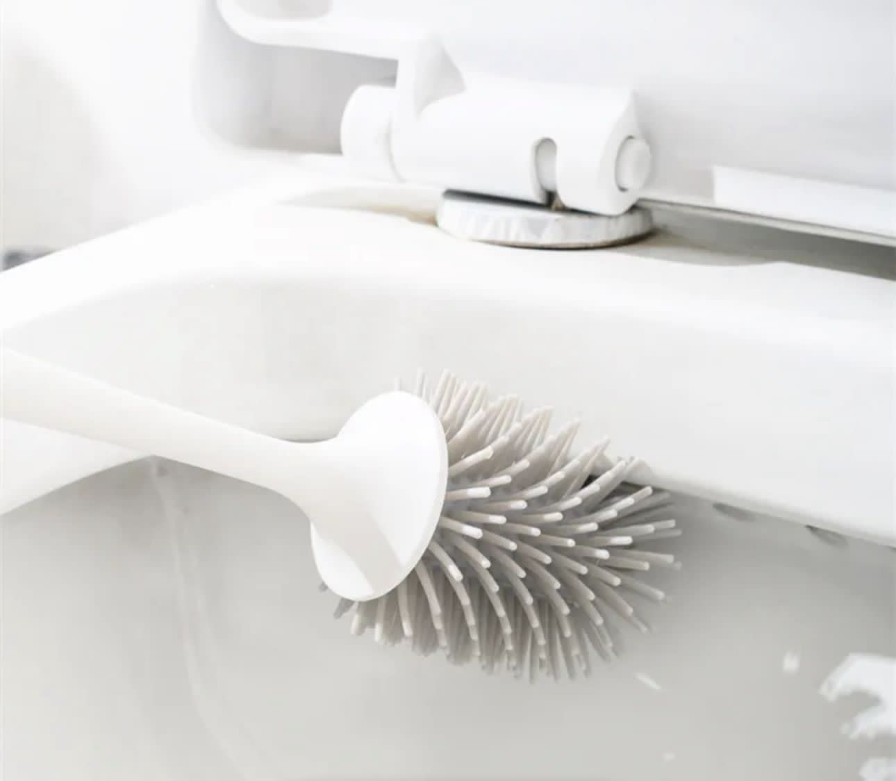 Silicone Bathroom Brush with Wall Mount Option