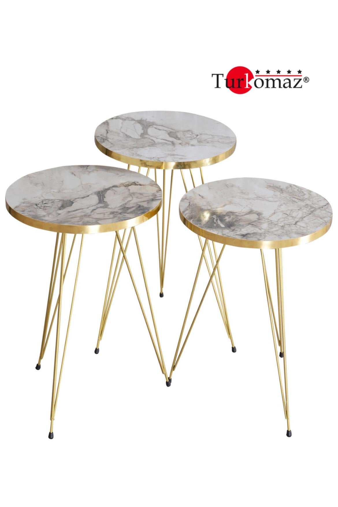 Set of 3 Nesting Round Side Tables