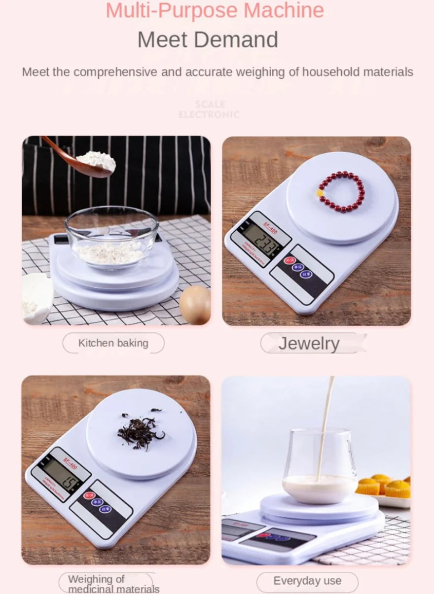 Electronic Kitchen Scale with Digital LCD Display