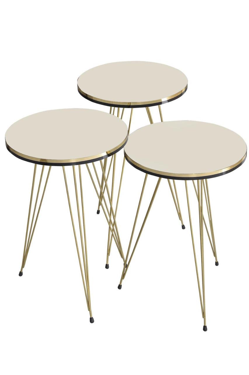 Set of 3 Nesting Round Side Tables