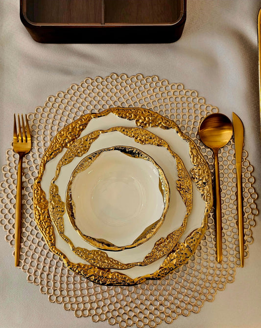 Luxury 48-Piece Ceramic Dinnerware Set – Elegant & Complete for 12 Guests