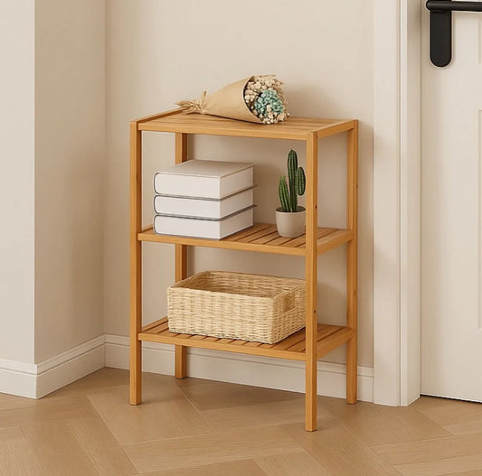 3 Tier Solid Wood Stand Storage Rack