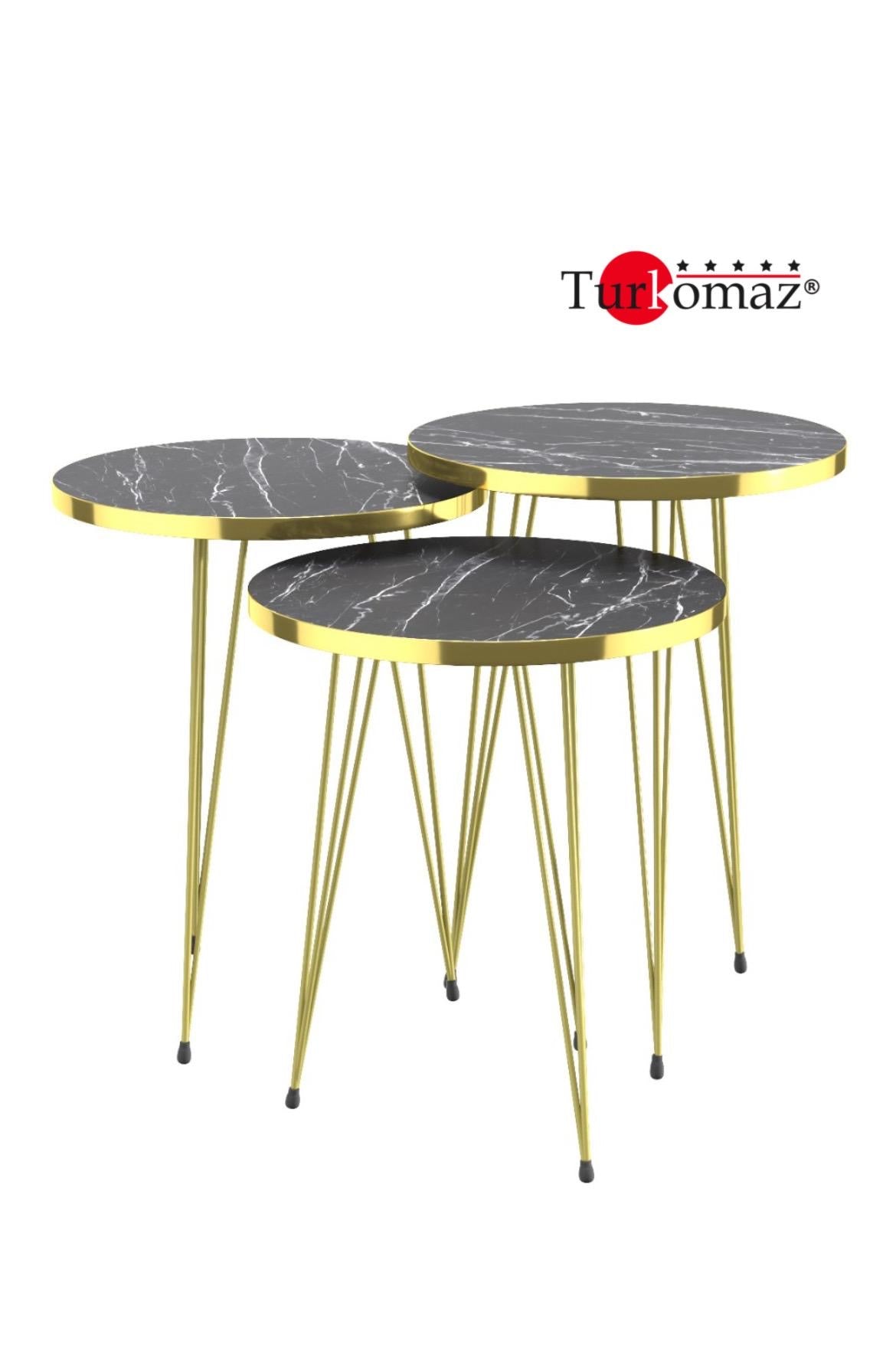 Set of 3 Nesting Round Side Tables