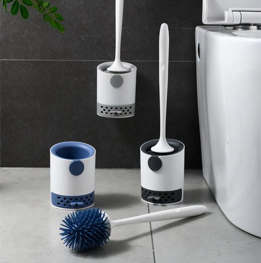 Silicone Bathroom Brush with Wall Mount Option