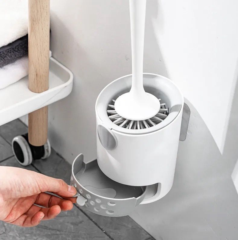Silicone Bathroom Brush with Wall Mount Option