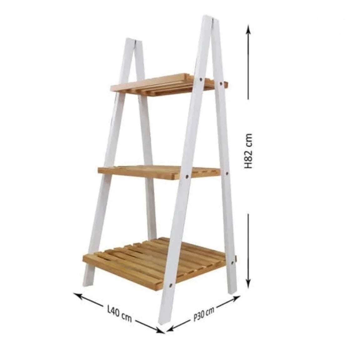 Urban Living 4-Tier Wooden Pyramid Shelf
