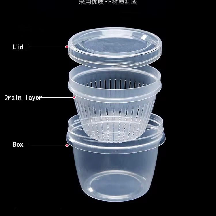 Multi-Purpose Plastic Tupperware with Strainer & Lid