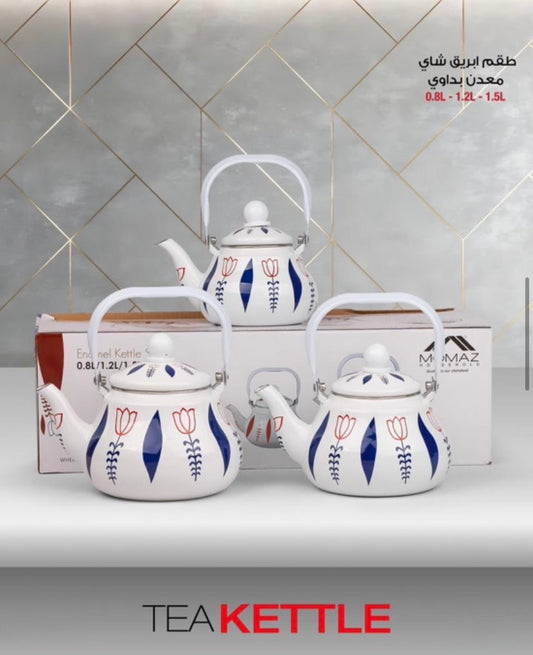 Traditional Bedouin Metal Teapot Set – 3 Sizes