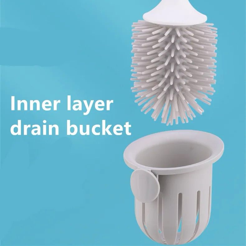 Silicone Bathroom Brush with Wall Mount Option