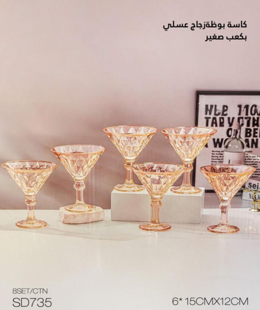 Vintage Roman-Inspired Crystal Cocktail Glasses – Set of 6