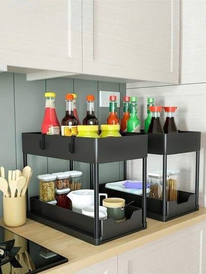 2-Tier Under-Sink Organizer with Pull-Out Shelf