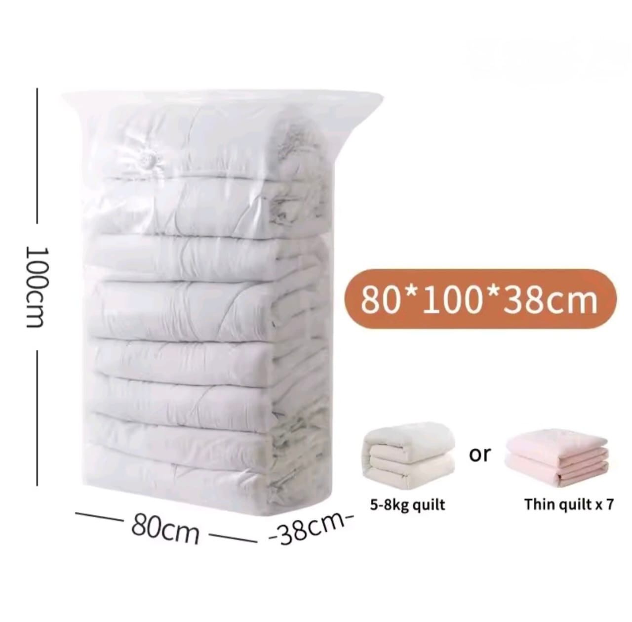 Reusable Vacuum Storage Bag – No Pump Needed