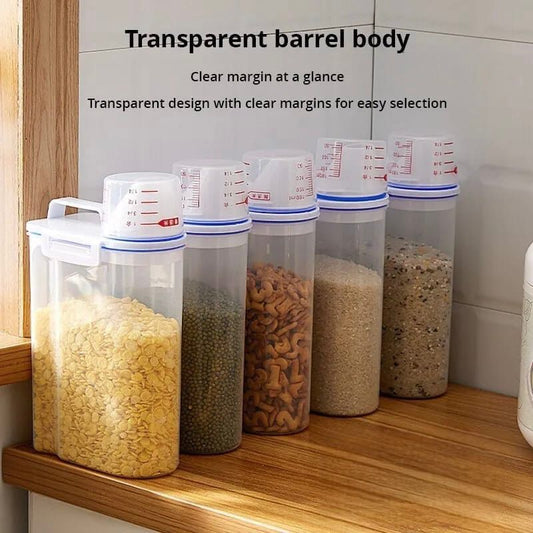 Transparent 1.5L Pantry Storage Container with Pour Spout
