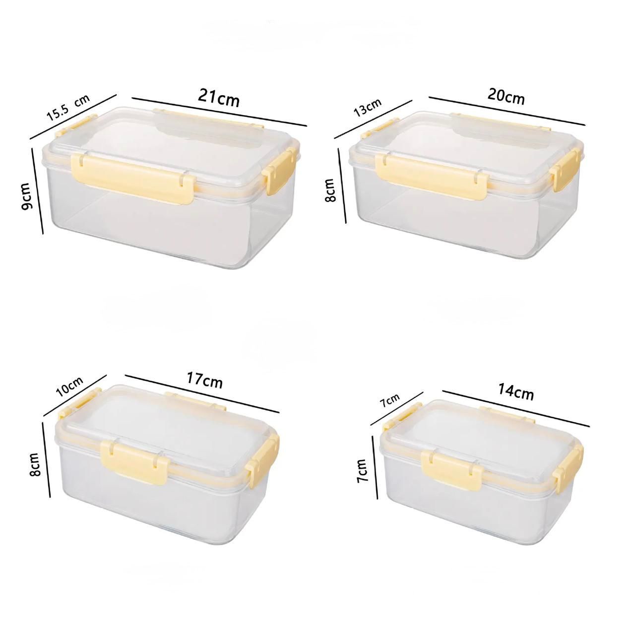 Durable 4-Piece Food Storage Container Set