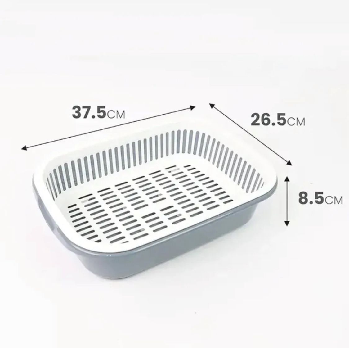 Plastic Vegetable and Fruit Colander – 37.5x26.5x8.5 cm