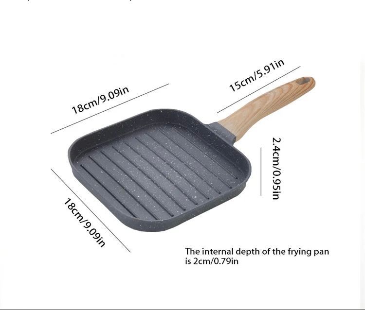Heavy-Duty Square Frying Pan